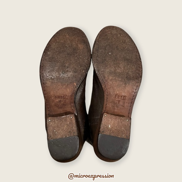 Frye Carson Pull On Brown Leather Southern/Western Cowgirl Festival Party Boots - Picture 13 of 15